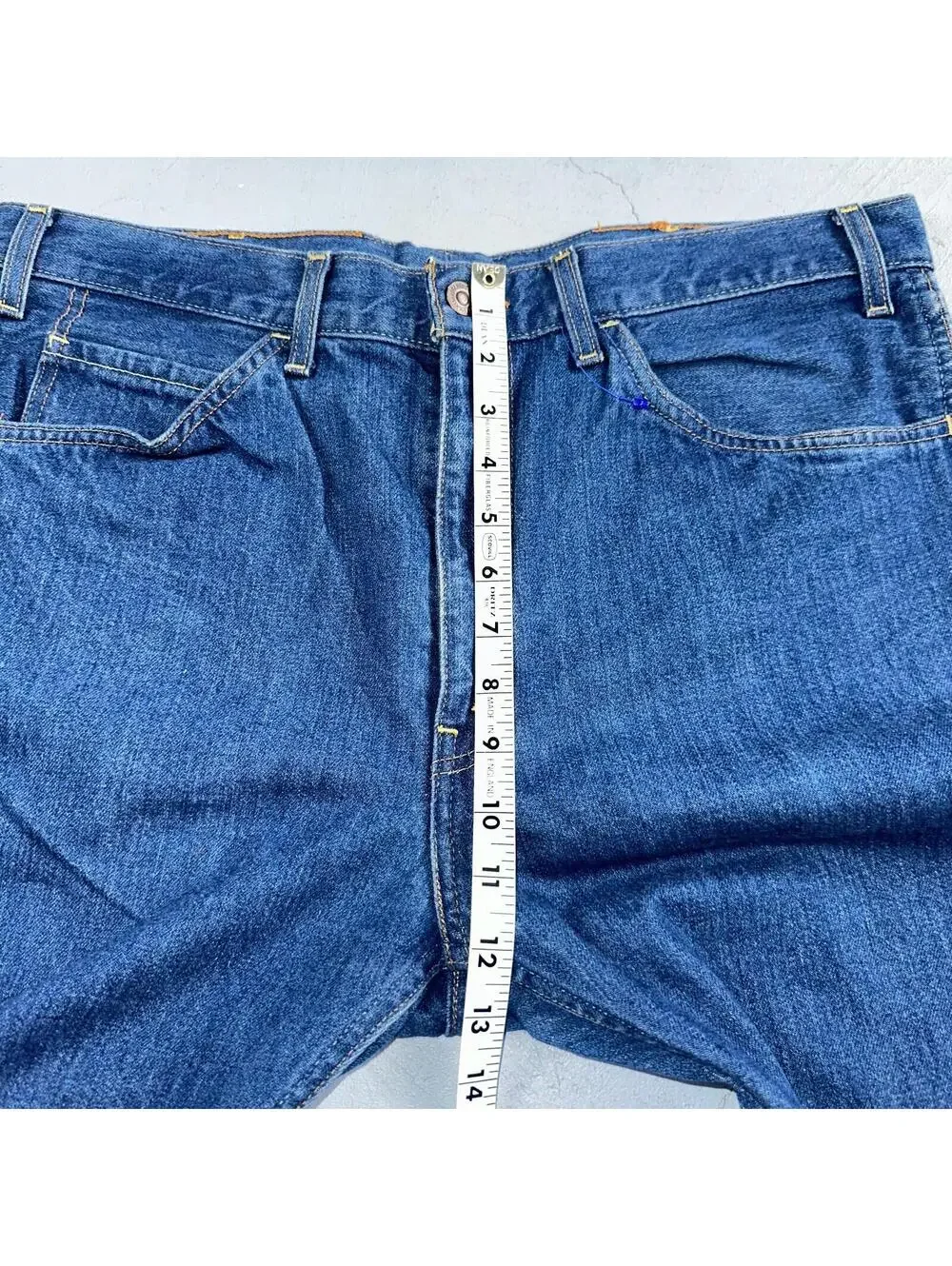Levis 605 Vintage LVC Orange Tab Slim Blue Med Wash Y2K 36x34 Jeans Act 36x32